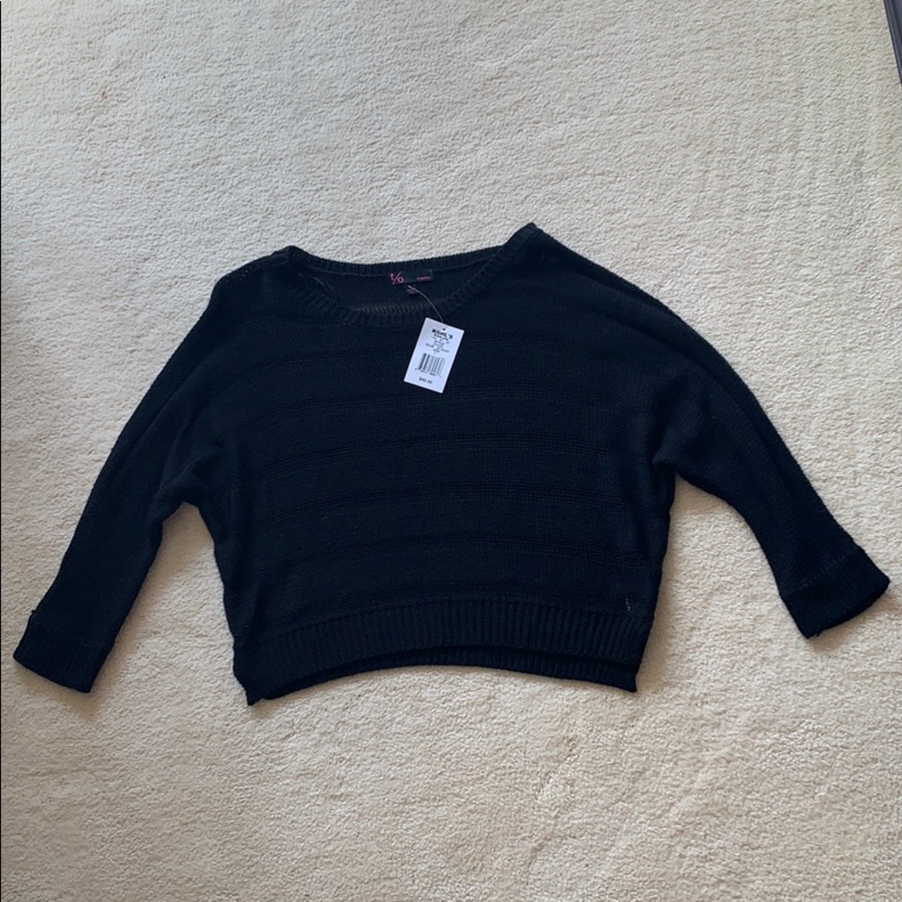 Black Knitted Sweater Shirt